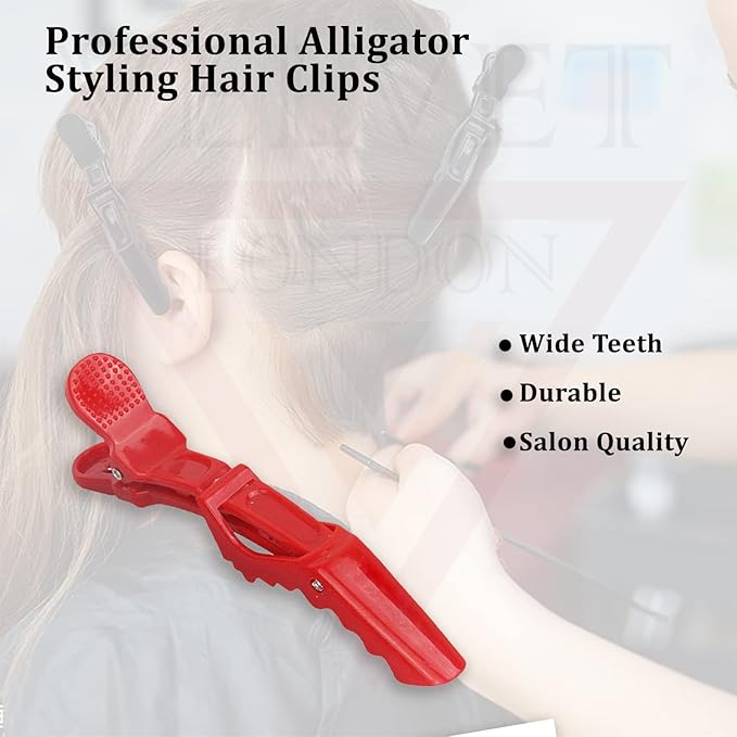 Bslik- Crocodile Hair Clips (6 Pack)