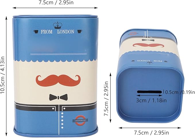 Blade Disposal Bin Case (Moustache) Blue