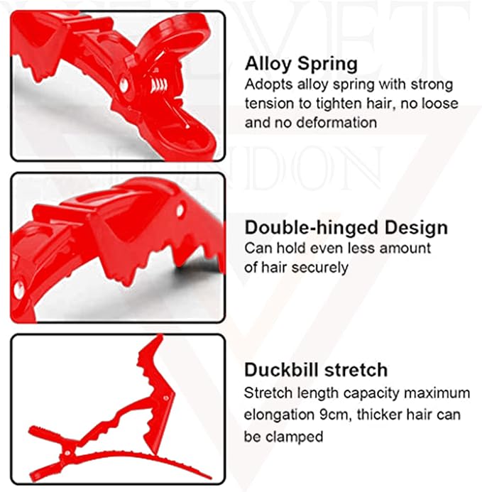Bslik- Crocodile Hair Clips (6 Pack)