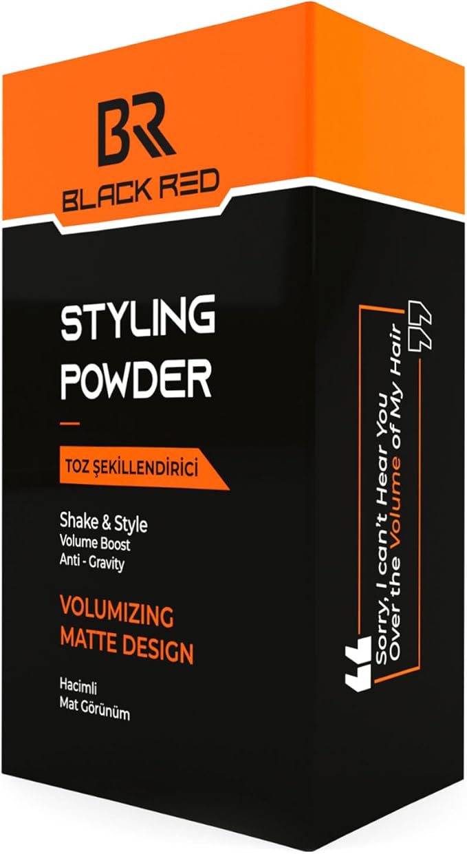 Black Red Professional Styling Powder For Men And Woman