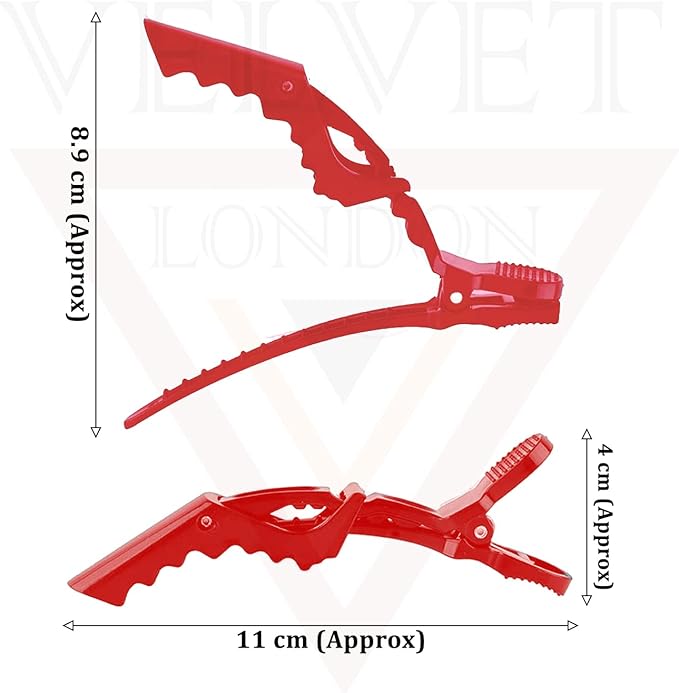 Bslik- Crocodile Hair Clips (6 Pack)