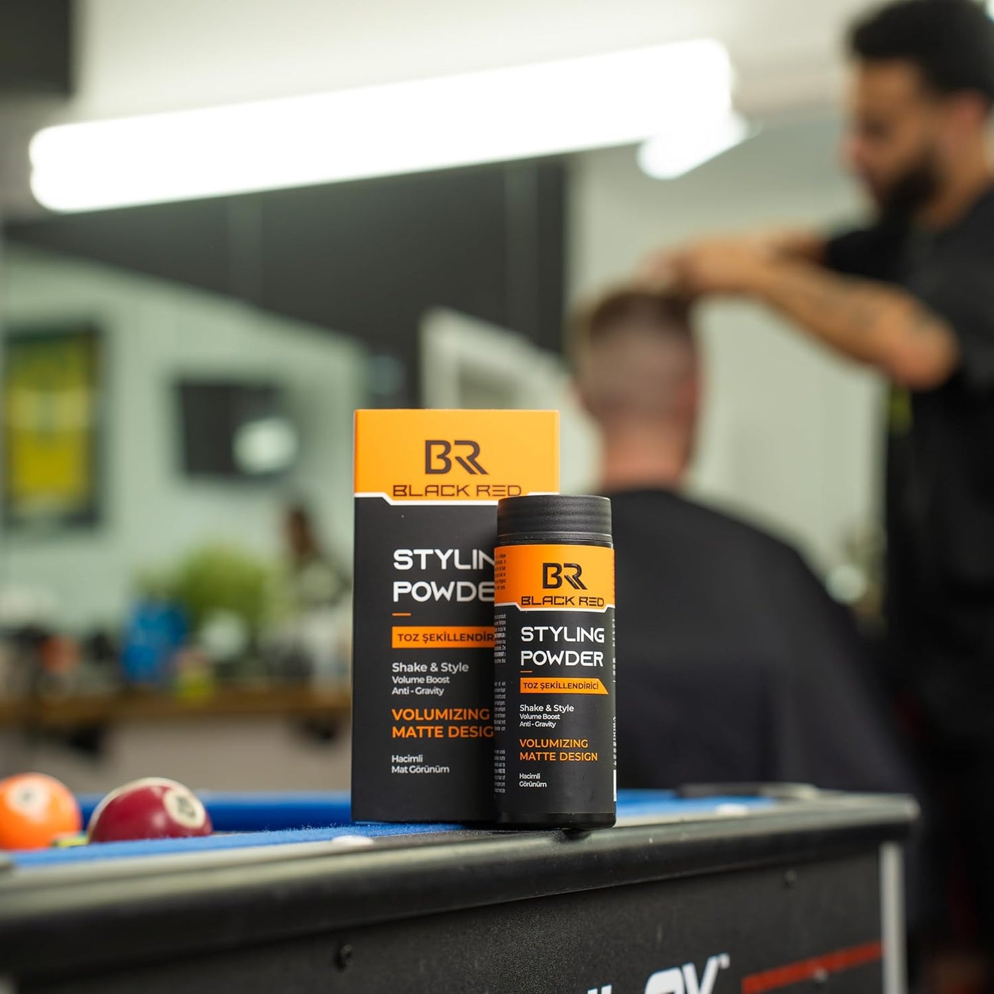 Black Red Professional Styling Powder For Men And Woman