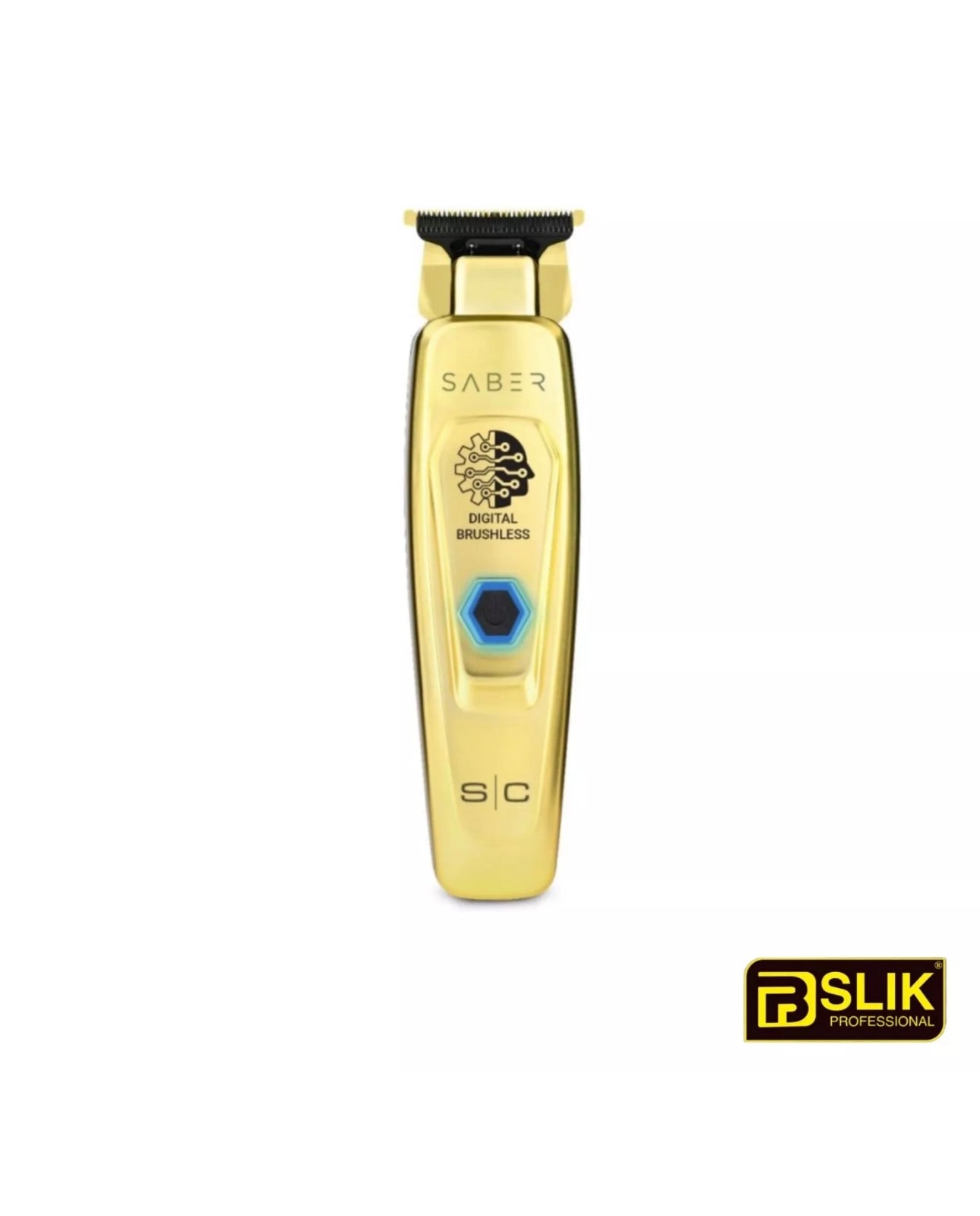 Saber Professional Full Metal Body Digital Brushless Motor Cordless Hair Trimmer (Gold)