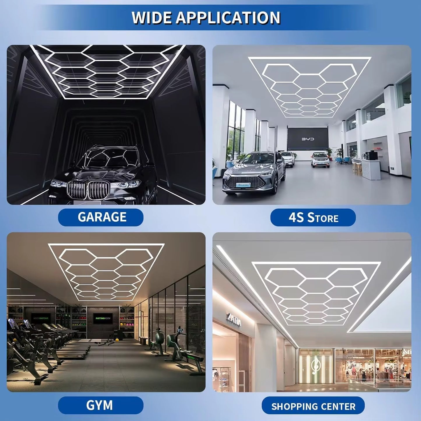 Hexagon LED Lighting 14 Lights & Border (4.85cmX2.45cm)