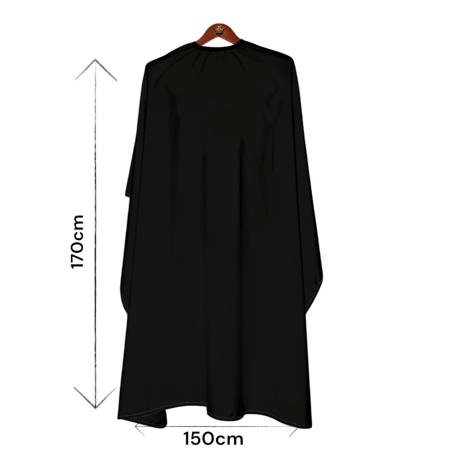 Bslik Professional Barber Cape&Gown |Waterproof |Black