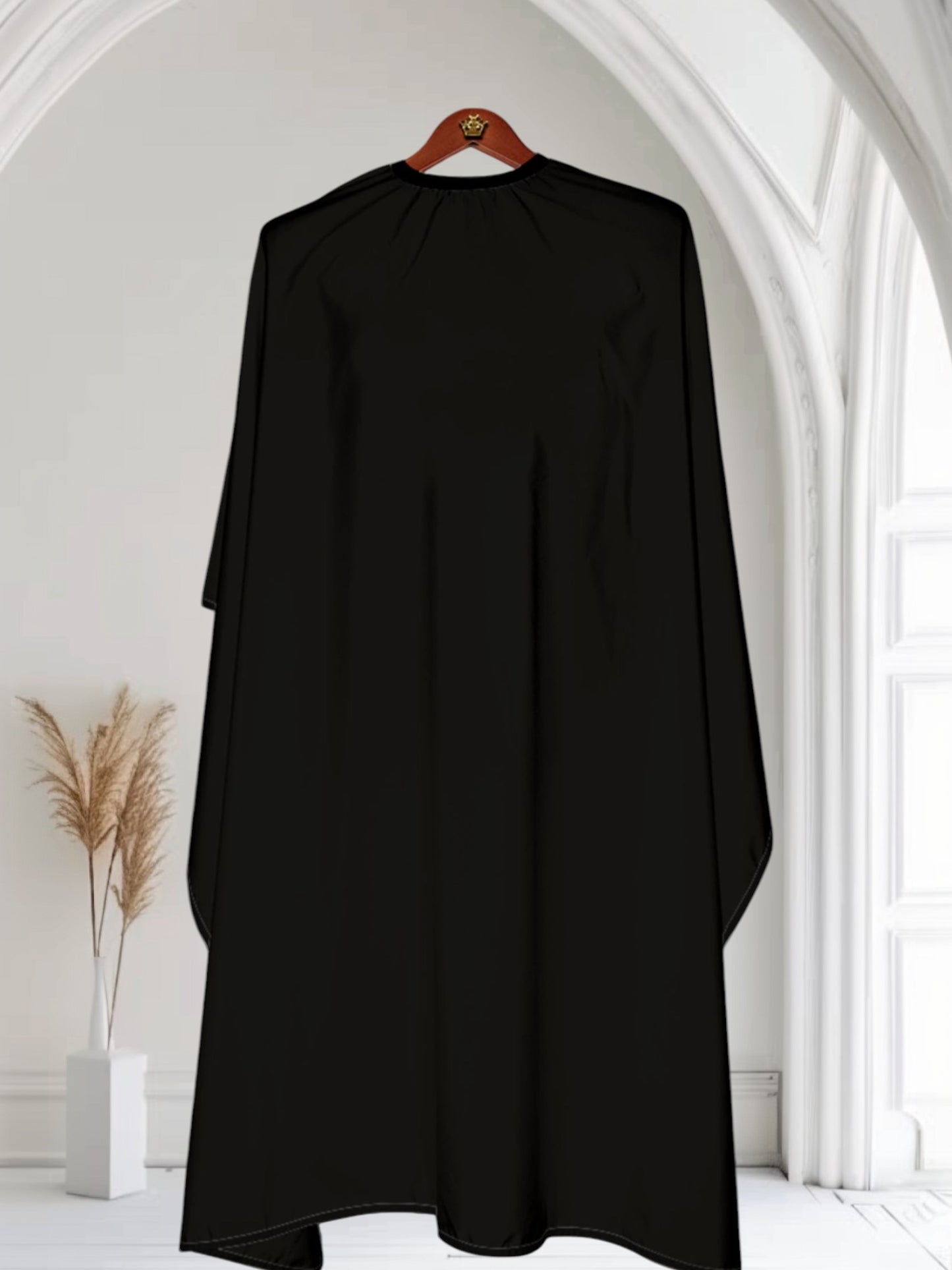 Bslik Professional Barber Cape&Gown |Waterproof |Black