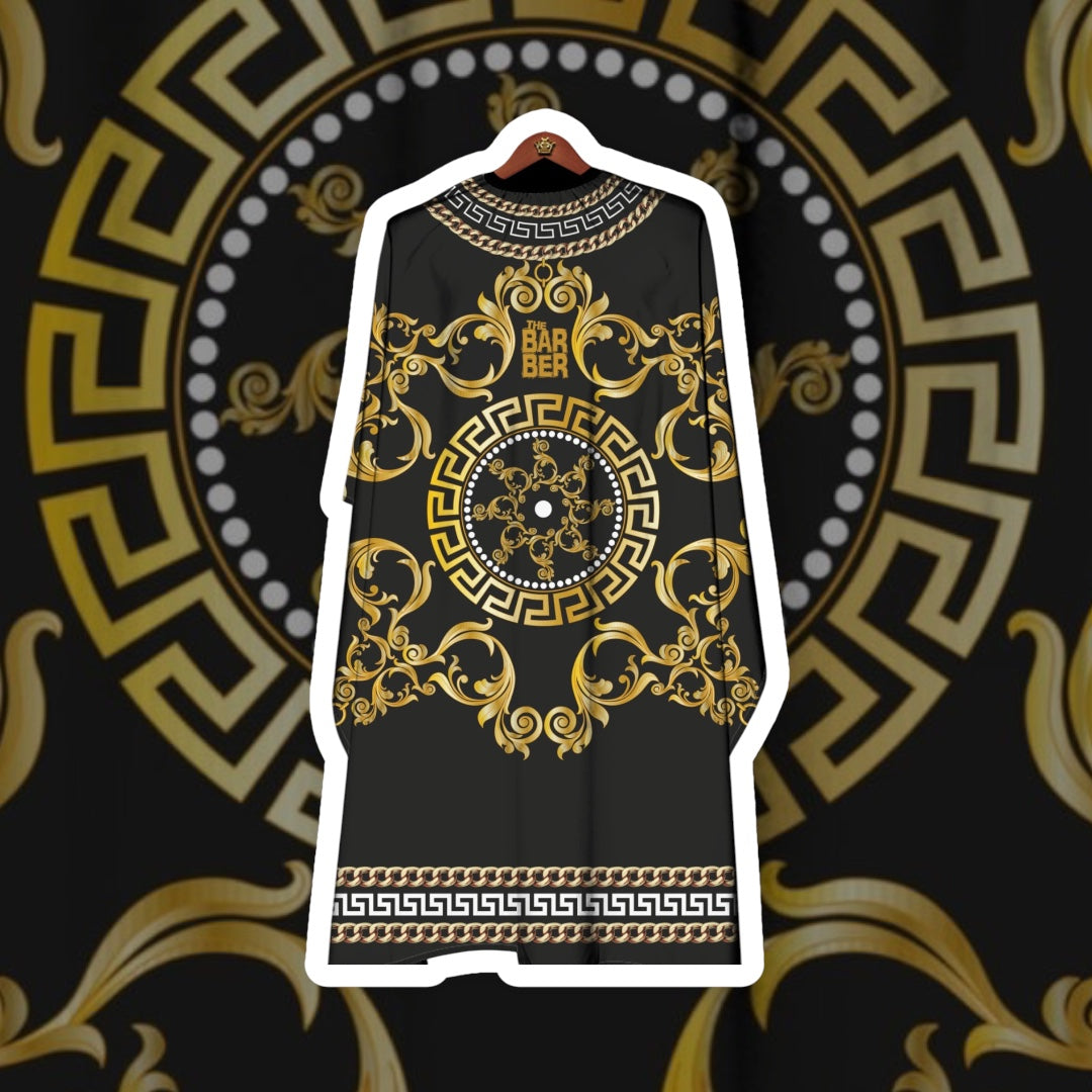 Bslik Professional Barber Cape&Gown |Waterproof | Black& Gold