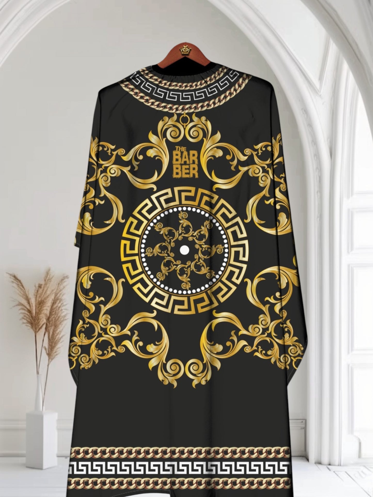 Bslik Professional Barber Cape&Gown |Waterproof | Black& Gold