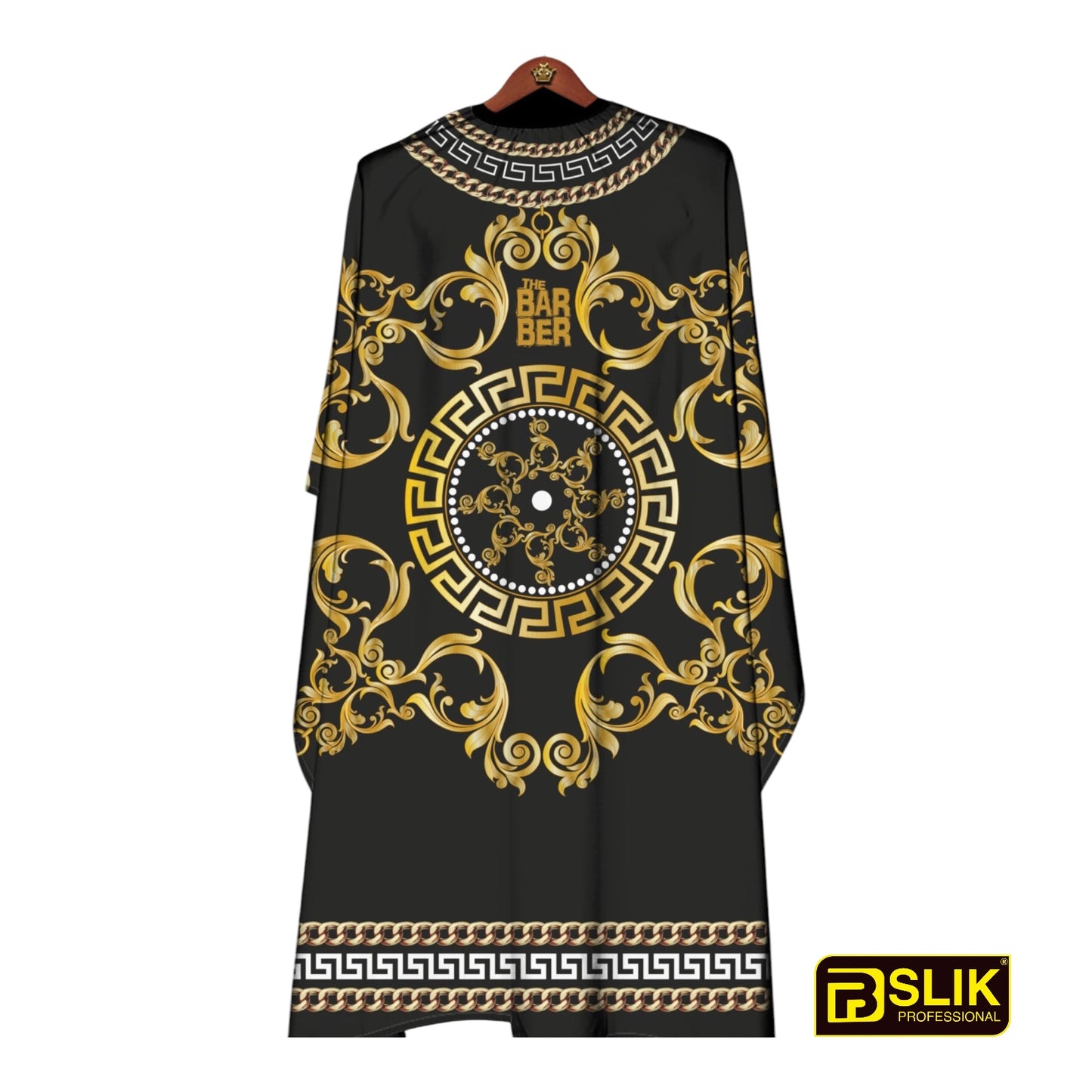 Bslik Professional Barber Cape&Gown |Waterproof | Black& Gold
