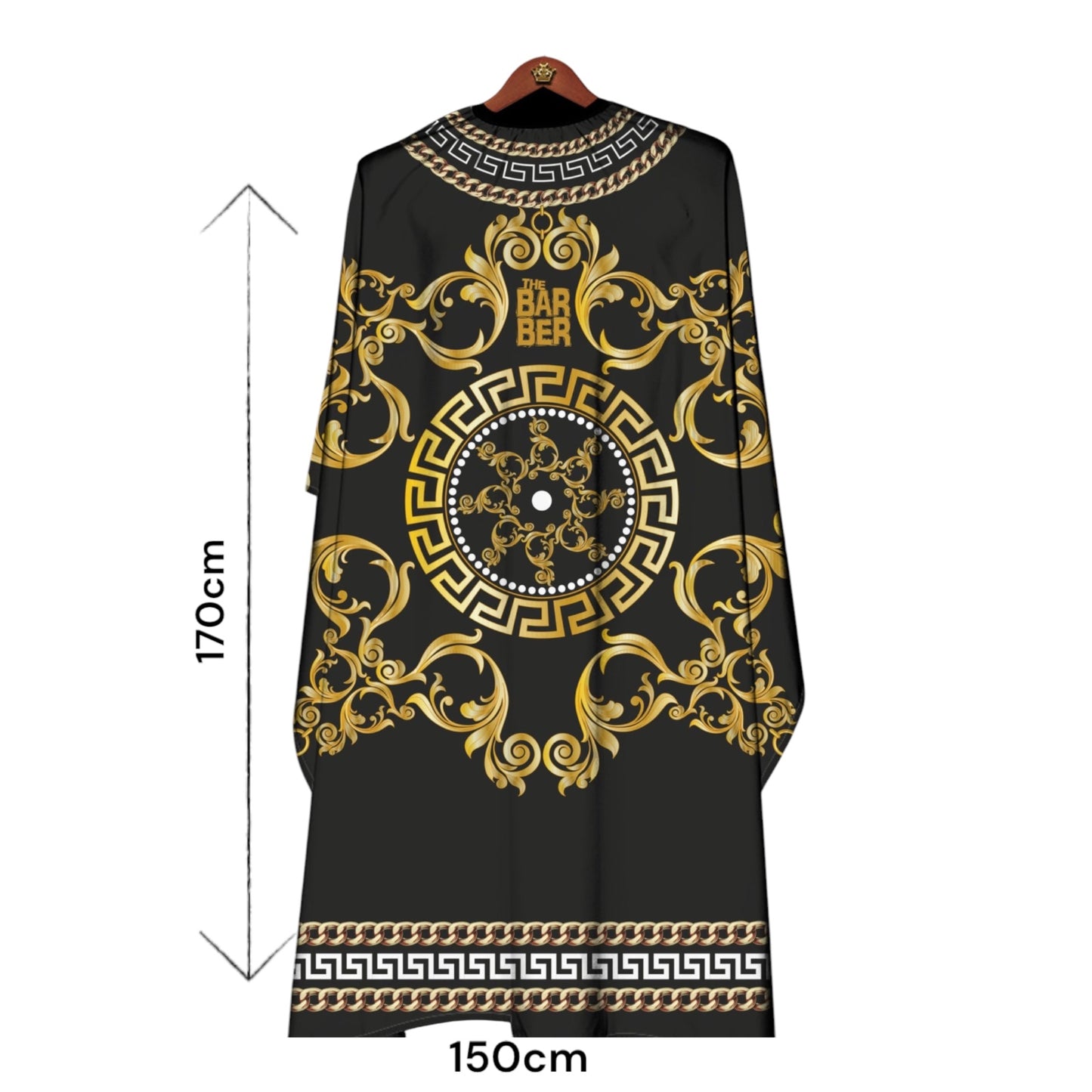 Bslik Professional Barber Cape&Gown |Waterproof | Black& Gold