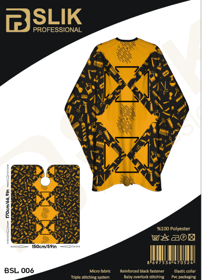 Barber Hairdressing Hair Cutting Cape & Gown Tools Pattern