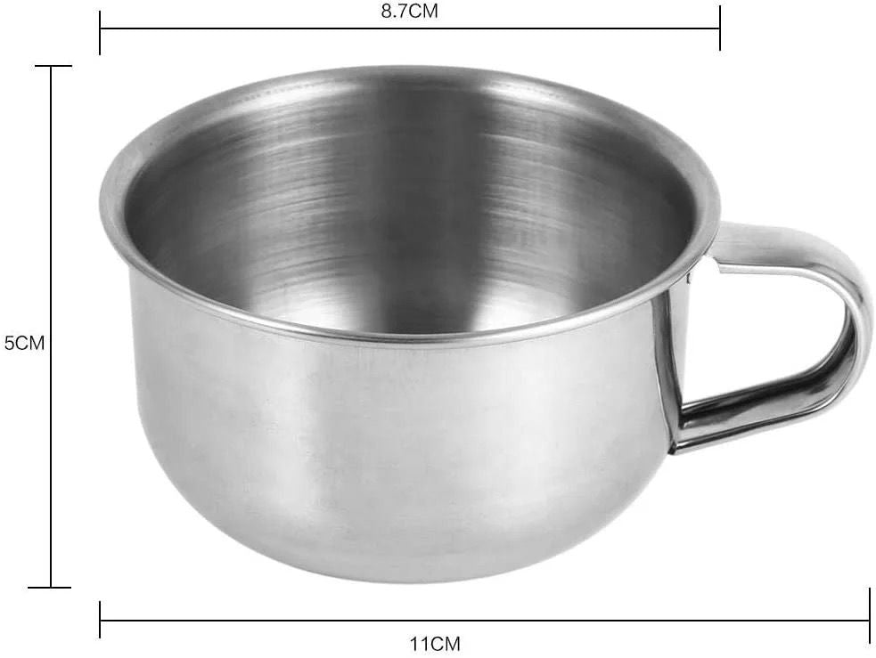 Stainless Steel Handle Shaving Bowl