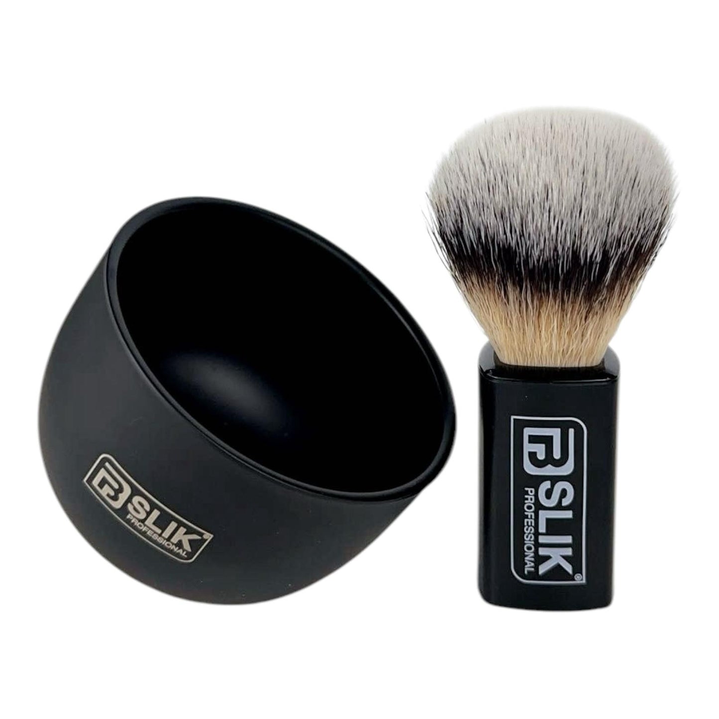 Black Handle Shaving Brush & Shaving Bowl