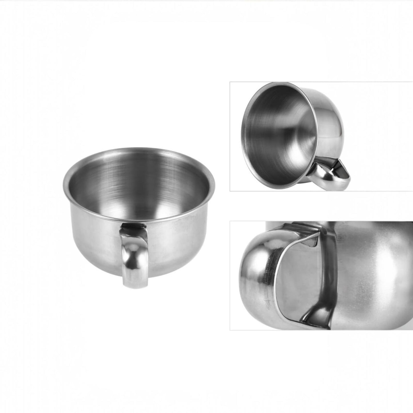 Stainless Steel Handle Shaving Bowl