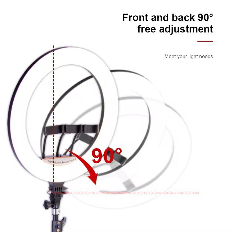 22 Inch LED Ring Light 3200-6500K Lighting Kit With Light Stand