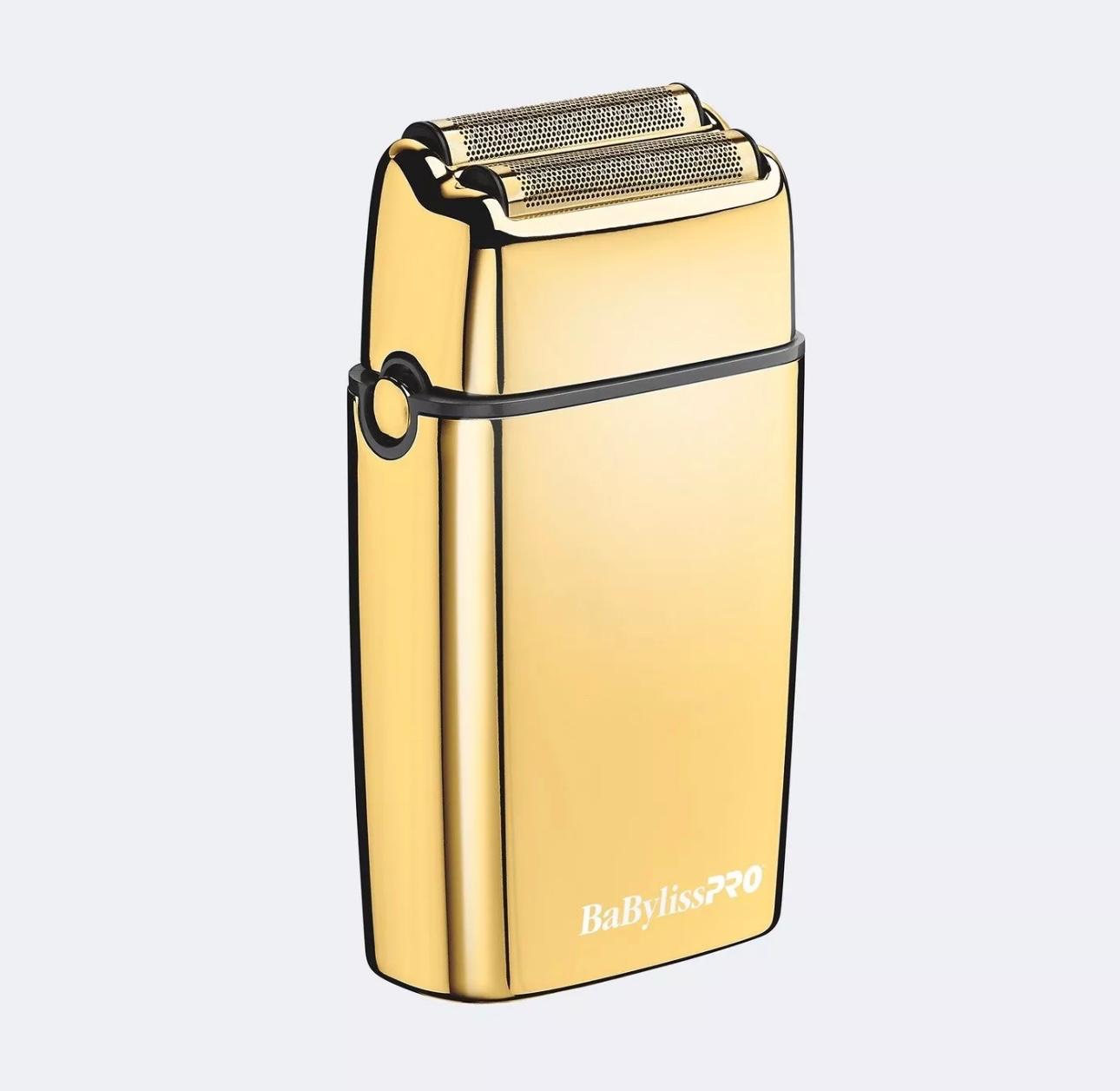 BaBylissPRO FOILFX02 Double-Foil Shaver (GOLD) US IMPORT with 3 PIN UK PLUG