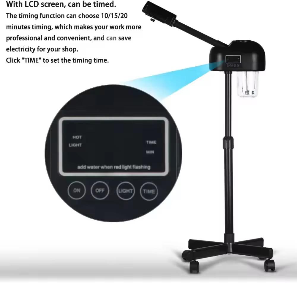 BSLIK-Facial Steamer With LCD Screen (Black)