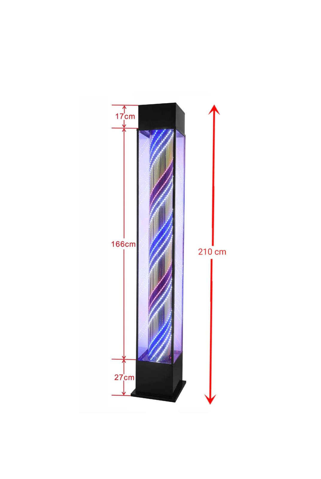 BSLIK-MODERN SQUARE LED BARBER POLE-WATERPROOF