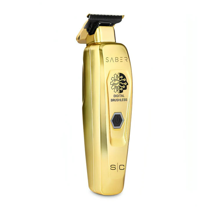 Saber Professional Full Metal Body Digital Brushless Motor Cordless Hair Trimmer (Gold)