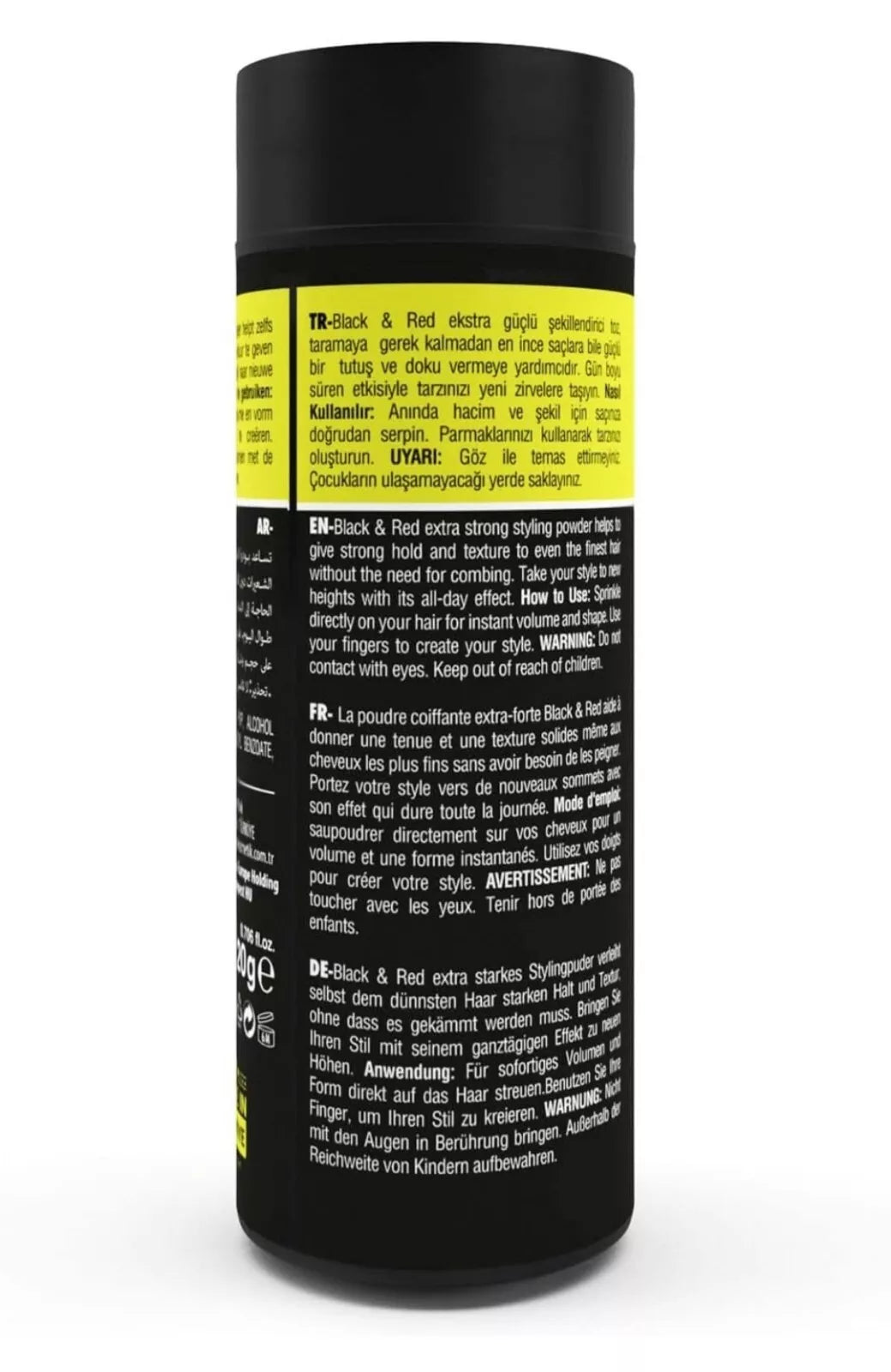 Black Red Professional Styling Powder For Men And Woman