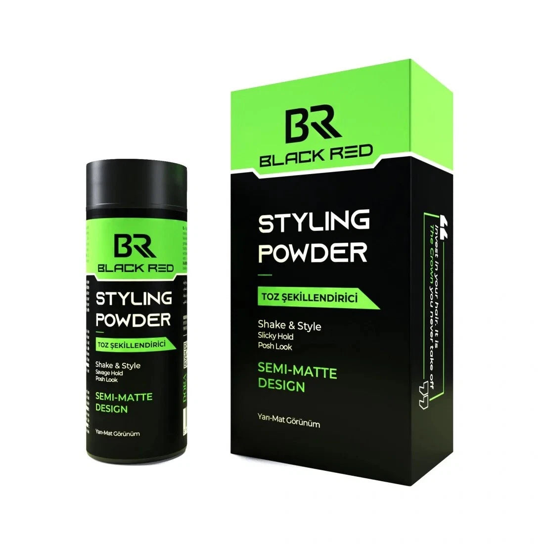 Black Red Professional Styling Powder For Men And Woman