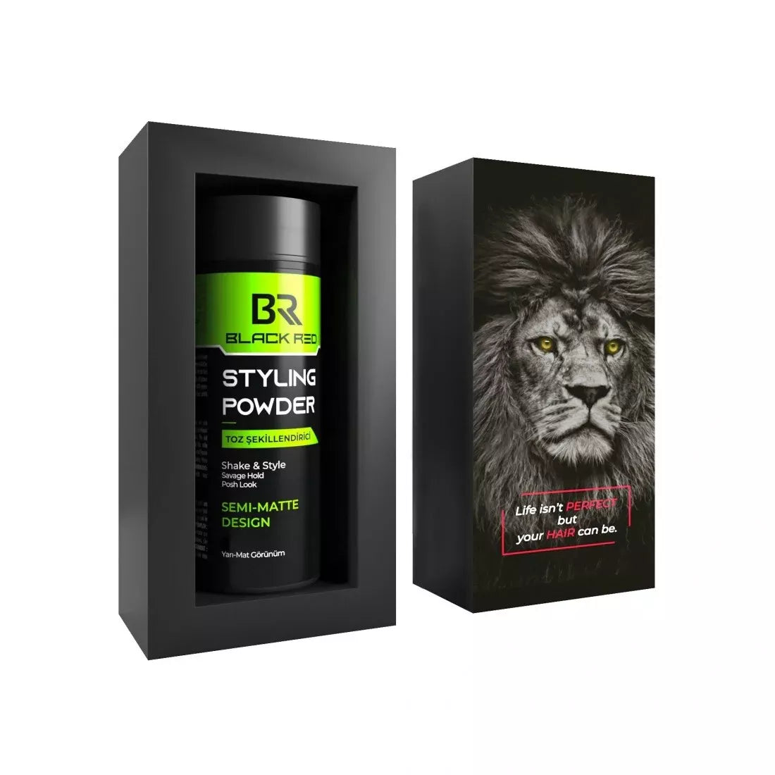 Black Red Professional Styling Powder For Men And Woman