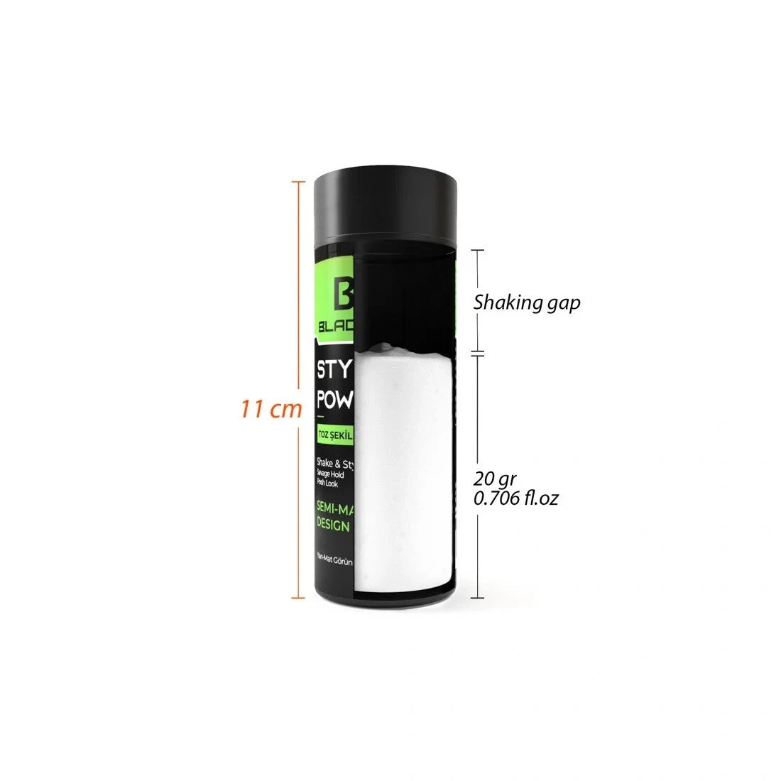 Black Red Professional Styling Powder For Men And Woman
