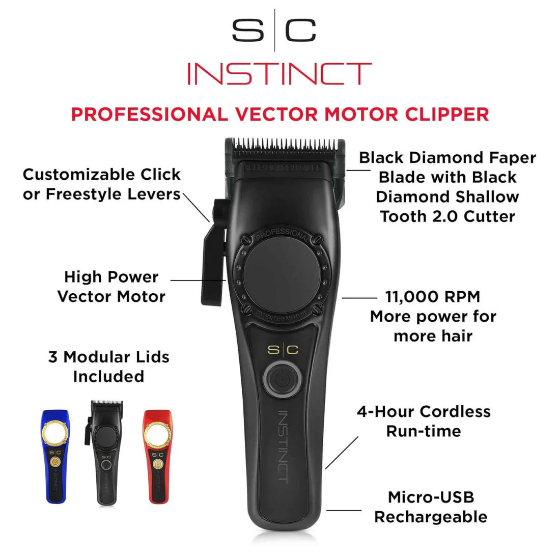 StyleCraft Instinct Clipper with Intuitive Torque Control