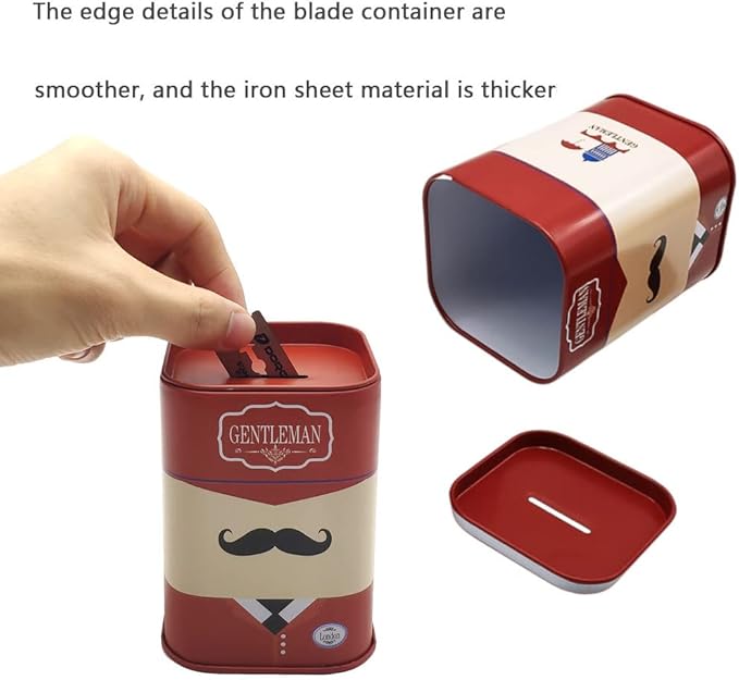 Blade Disposal Bin Case (moustache) Red