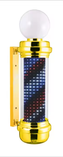 Rotating Barber Pole LED Light With Remote Control  92cm
