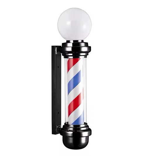 LED Baber pole Light with open sign (Black red white Blue Stripes) 85cm
