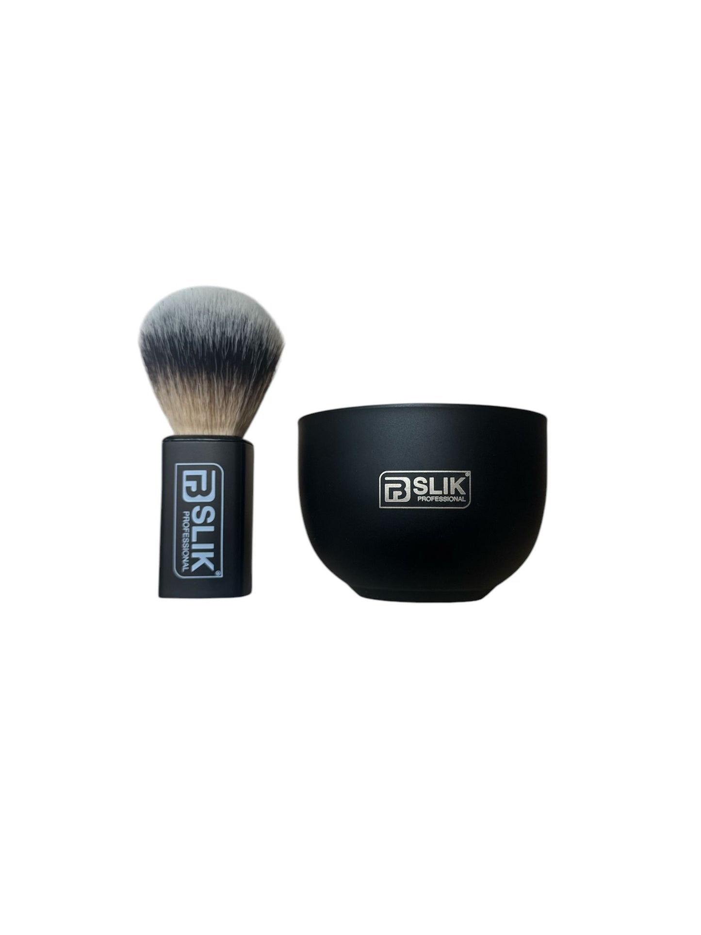 Black Handle Shaving Brush & Shaving Bowl