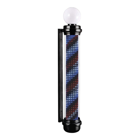 Rotating Barber Pole LED Light With Remote Control ( BLACK) 142cm