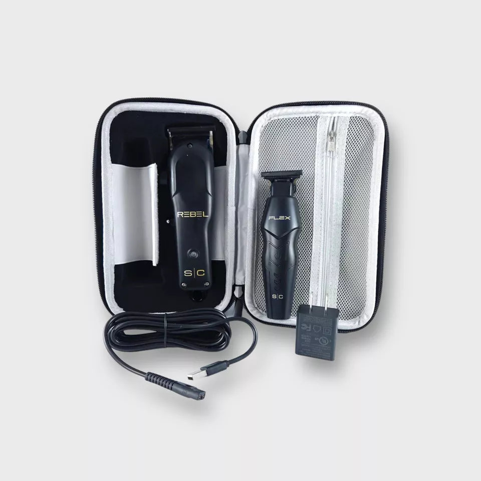 StyleCraft Super Set Rebel Clipper & Flex Trimmer Bundle with Travel case